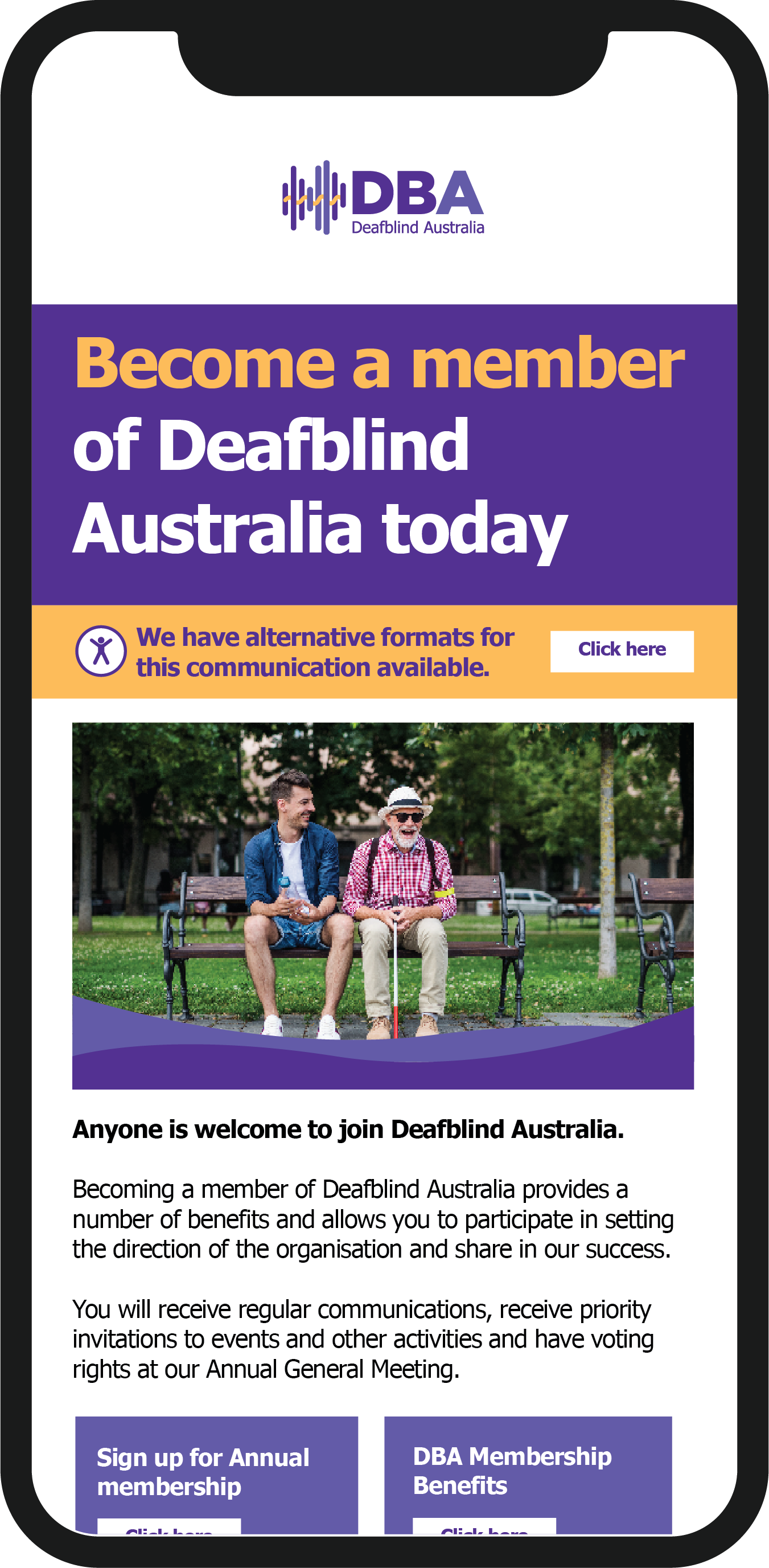 Deafblind Australia e-newsletter design